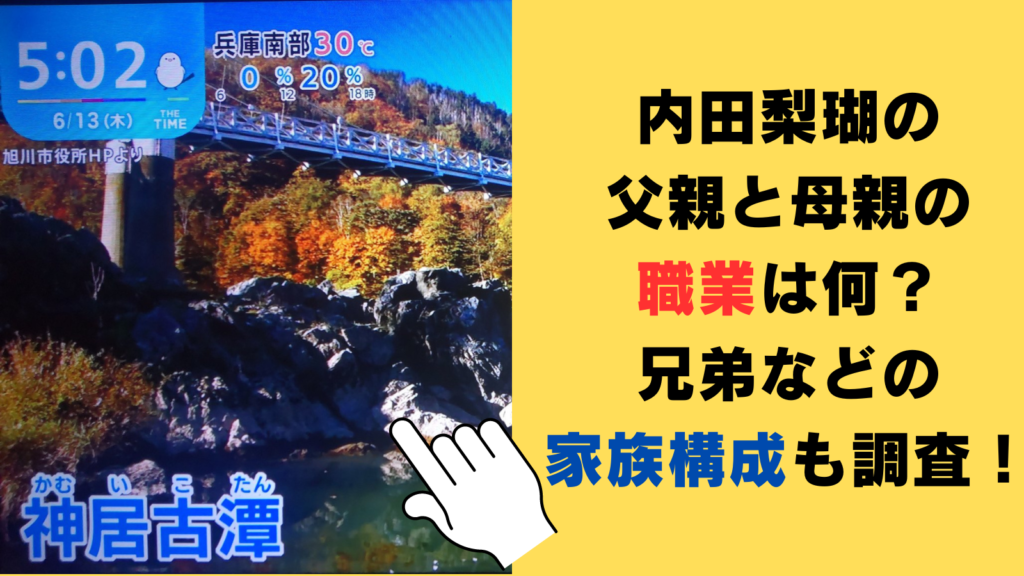 内田梨瑚の父親と母親の職業は何？兄弟などの家族構成も調査！