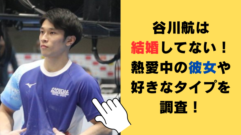 谷川航は結婚してない！熱愛中の彼女や好きなタイプを調査！