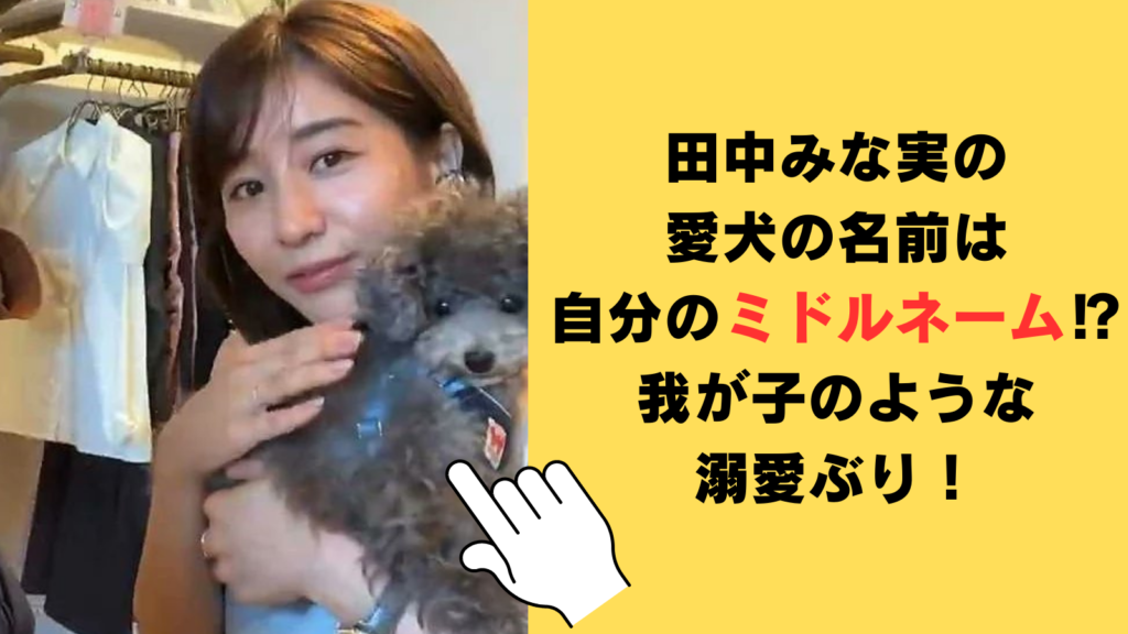 田中みな実の愛犬の名前は自分のミドルネームだった⁉しつけは英語で我が子のような溺愛ぶりがスゴイ！